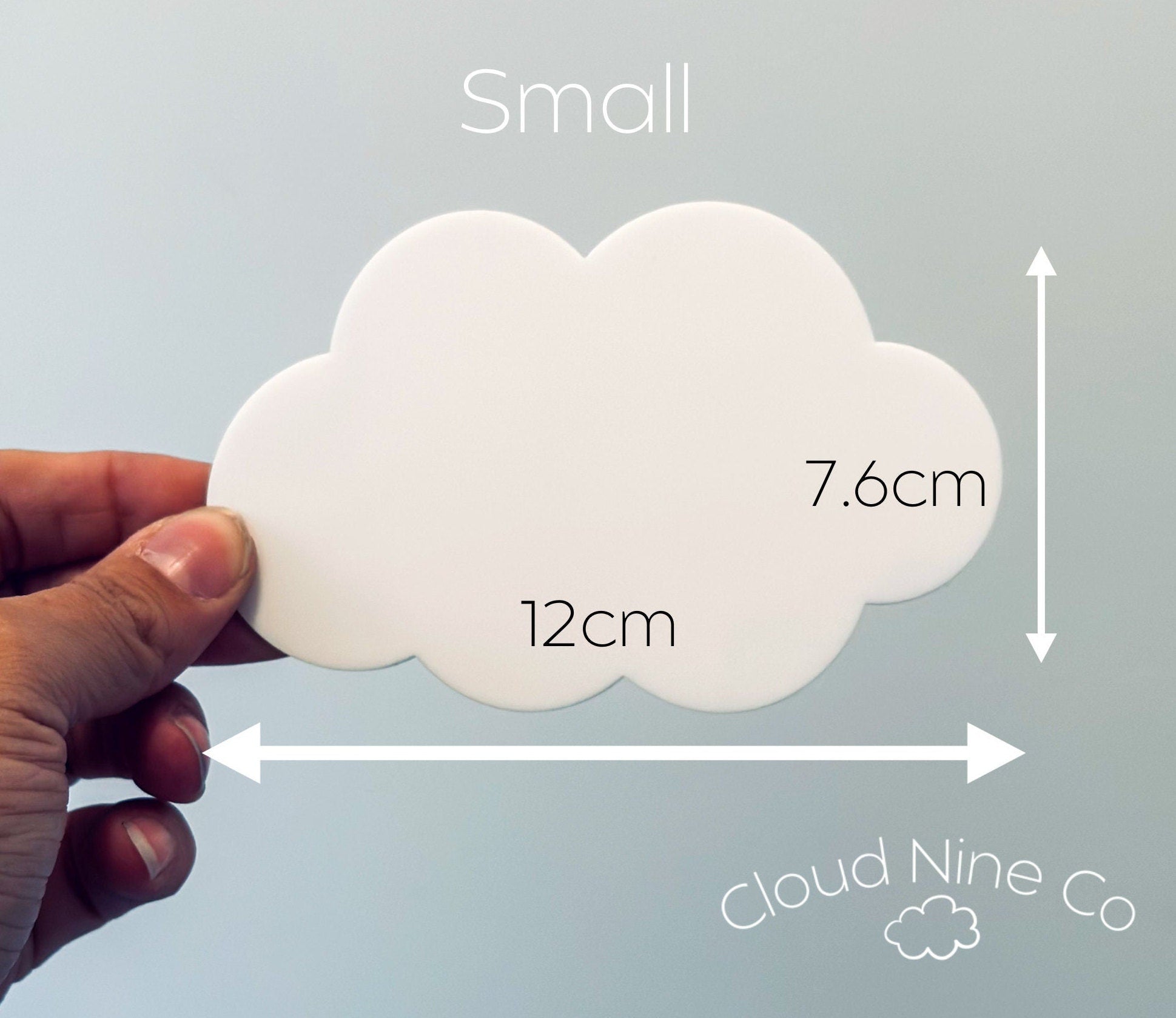 Cloud Shaped 'We're Here' | Multiple Birth Announcement Plaque (white)