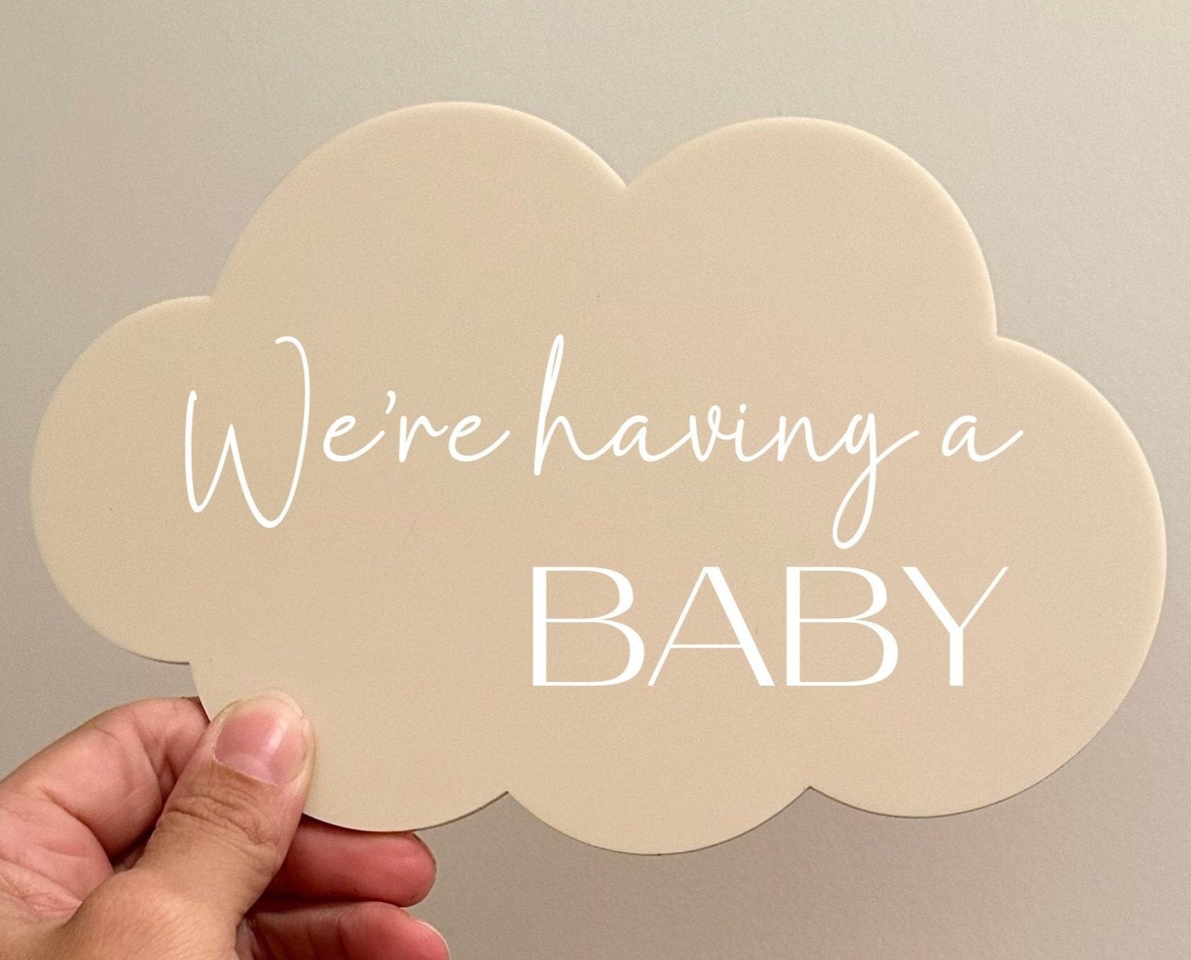 We're Having A Baby! Cloud-Shaped Pregnancy Announcement