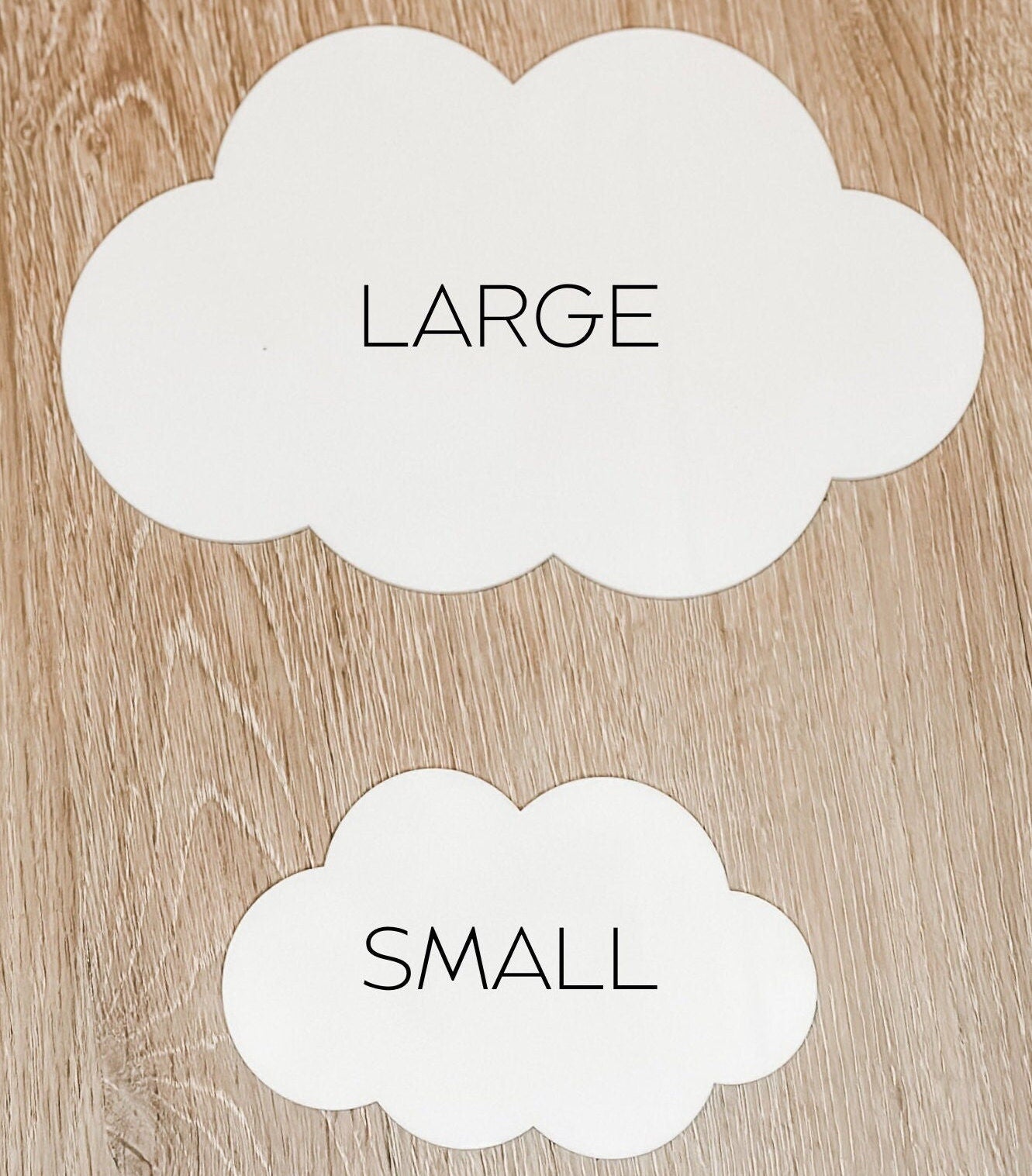 Cloud Shaped 'We're Here' | Multiple Birth Announcement Plaque (white)