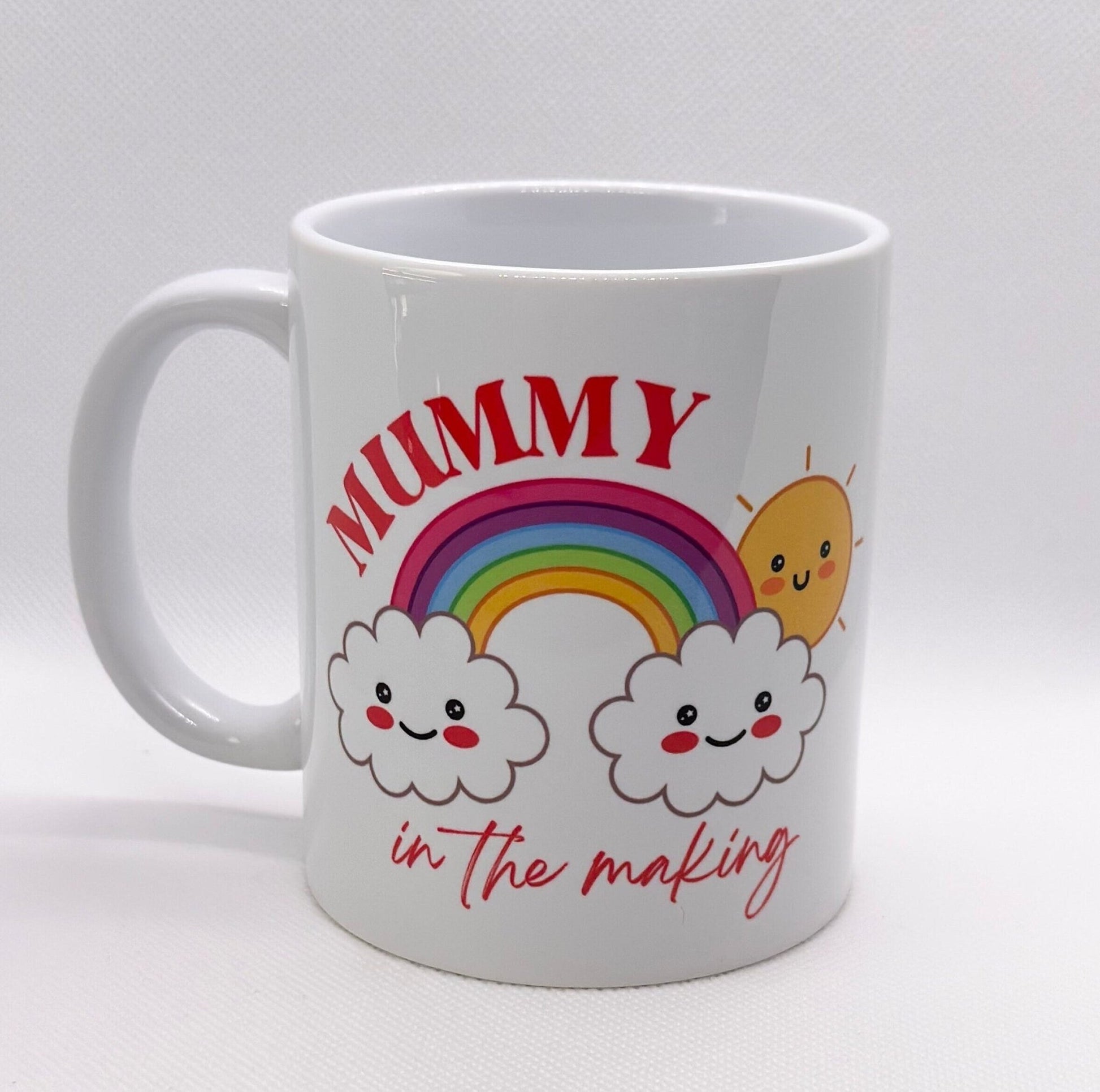 Mummy in The Making 11oz ceramic mug, fertility journey gift, infertility gift, IVF gift, rainbow mug, pregnancy gift, mama in the making