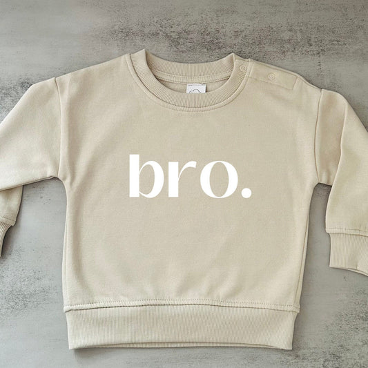 Bro jumper, big brother sweatshirt, little bro custom kids sweater, sibing announcement fleece, toddler birthday outfit, baby shower gift