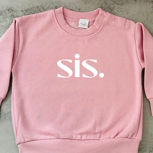 Sis jumper, Big sister sweatshirt, little sister custom kids sweater, sibing announcement fleece, toddler birthday outfit, baby shower gift