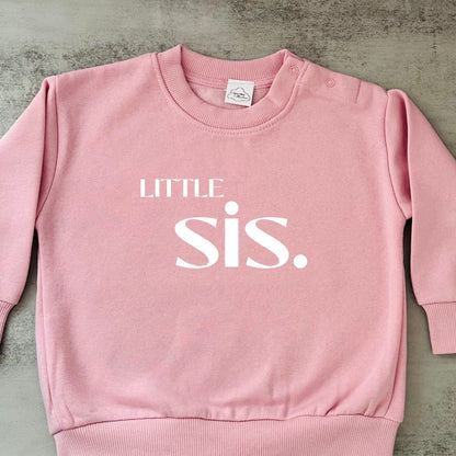 Sis jumper, Big sister sweatshirt, little sister custom kids sweater, sibing announcement fleece, toddler birthday outfit, baby shower gift