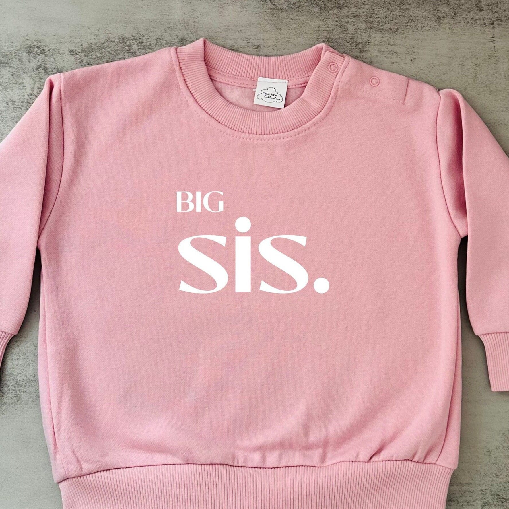 Sis jumper, Big sister sweatshirt, little sister custom kids sweater, sibing announcement fleece, toddler birthday outfit, baby shower gift