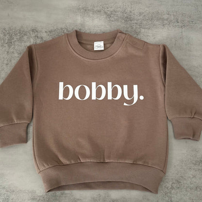 Custom baby name sweatshirt, personalised kids sweater, toddler name jumper, toddler kids baby birthday outfit, baby shower gift
