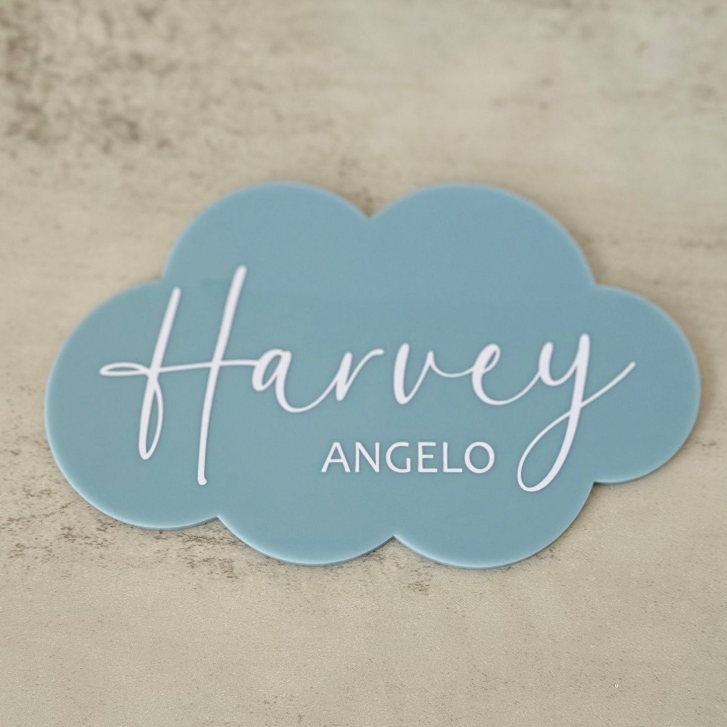 Cloud-Shaped Name Announcement Plaque