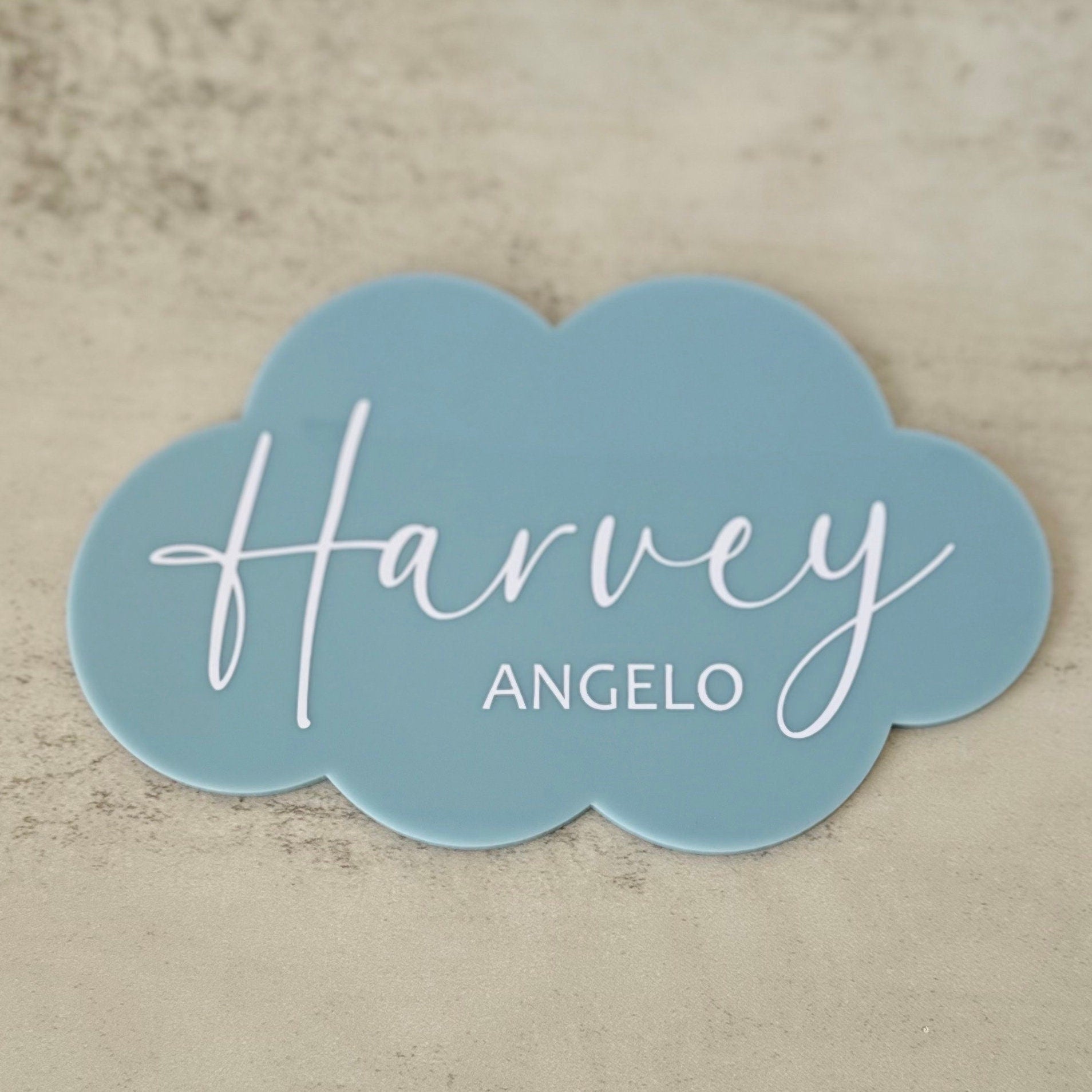 Cloud-Shaped Name Announcement Plaque