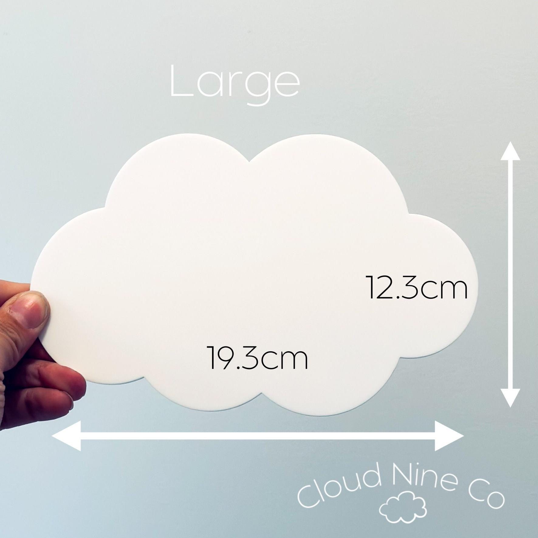 Cloud-Shaped Name Announcement Plaque