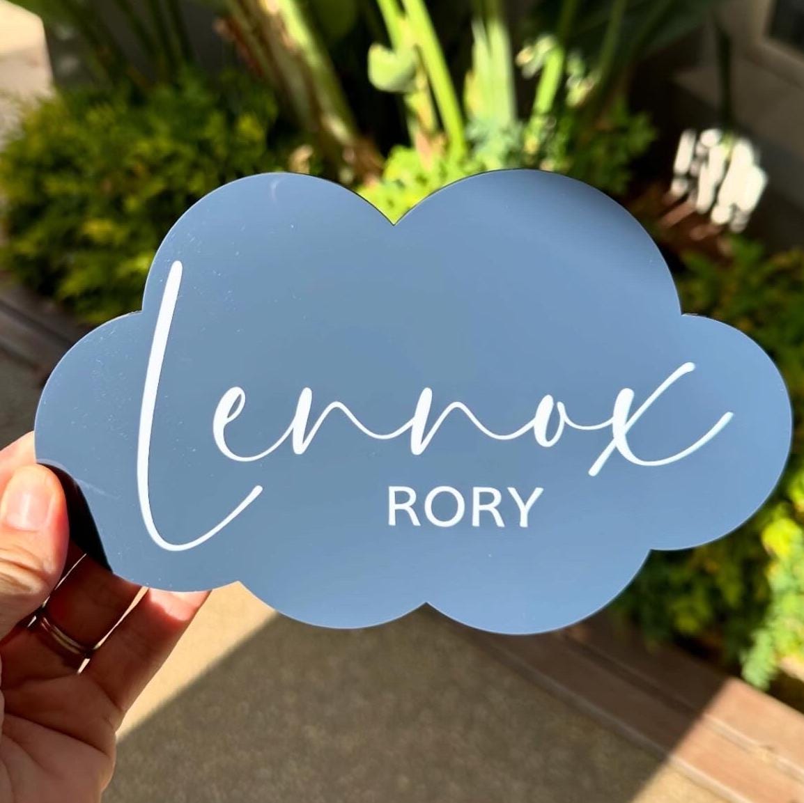 Cloud-Shaped Name Announcement Plaque