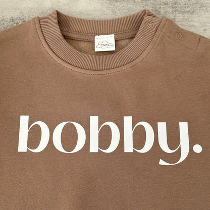 Custom baby name sweatshirt, personalised kids sweater, toddler name jumper, toddler kids baby birthday outfit, baby shower gift