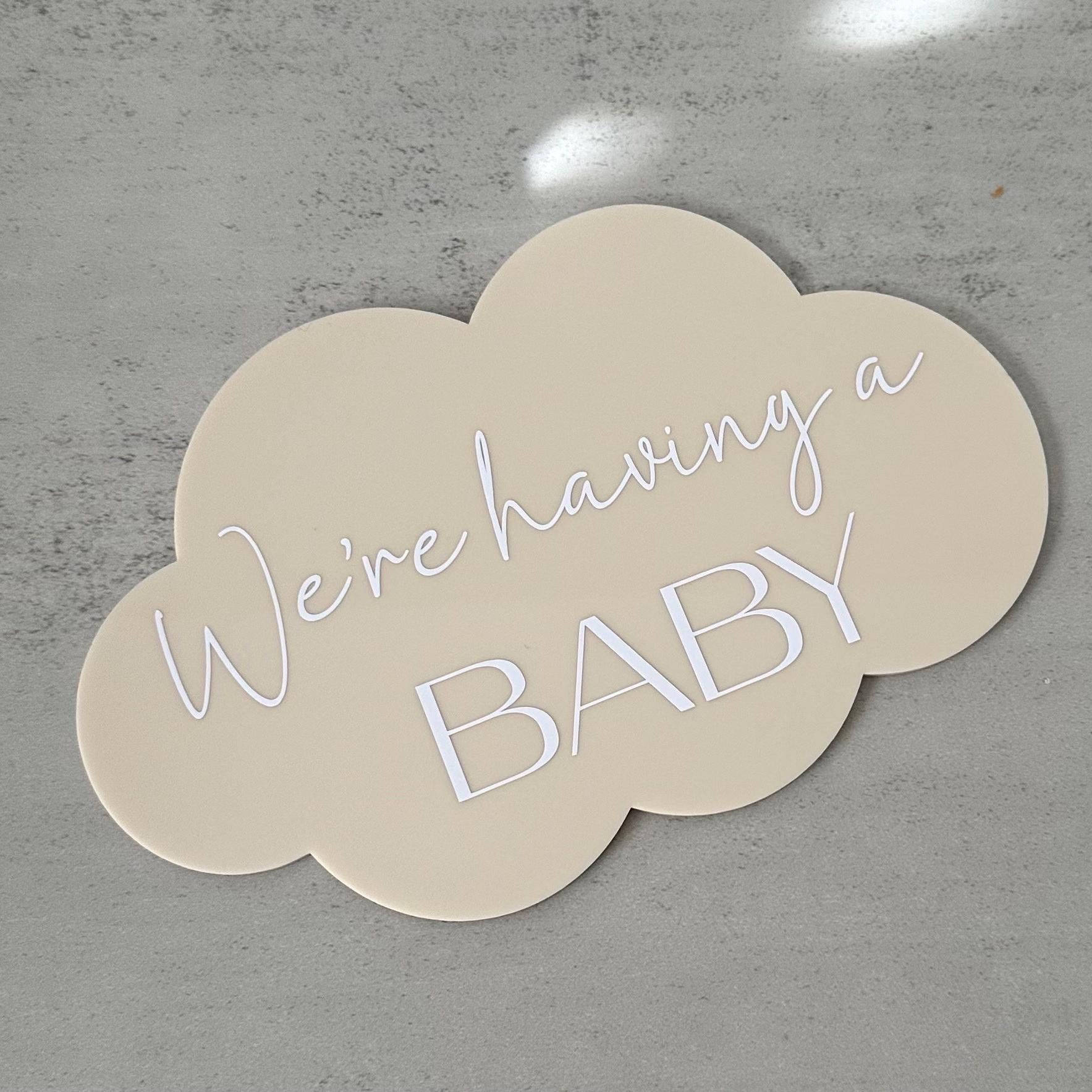 We're Having A Baby! Cloud-Shaped Pregnancy Announcement