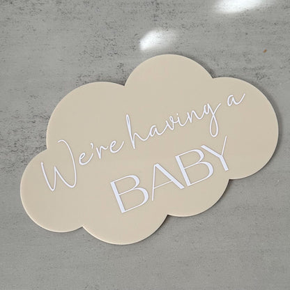 We're Having A Baby! Cloud-Shaped Pregnancy Announcement