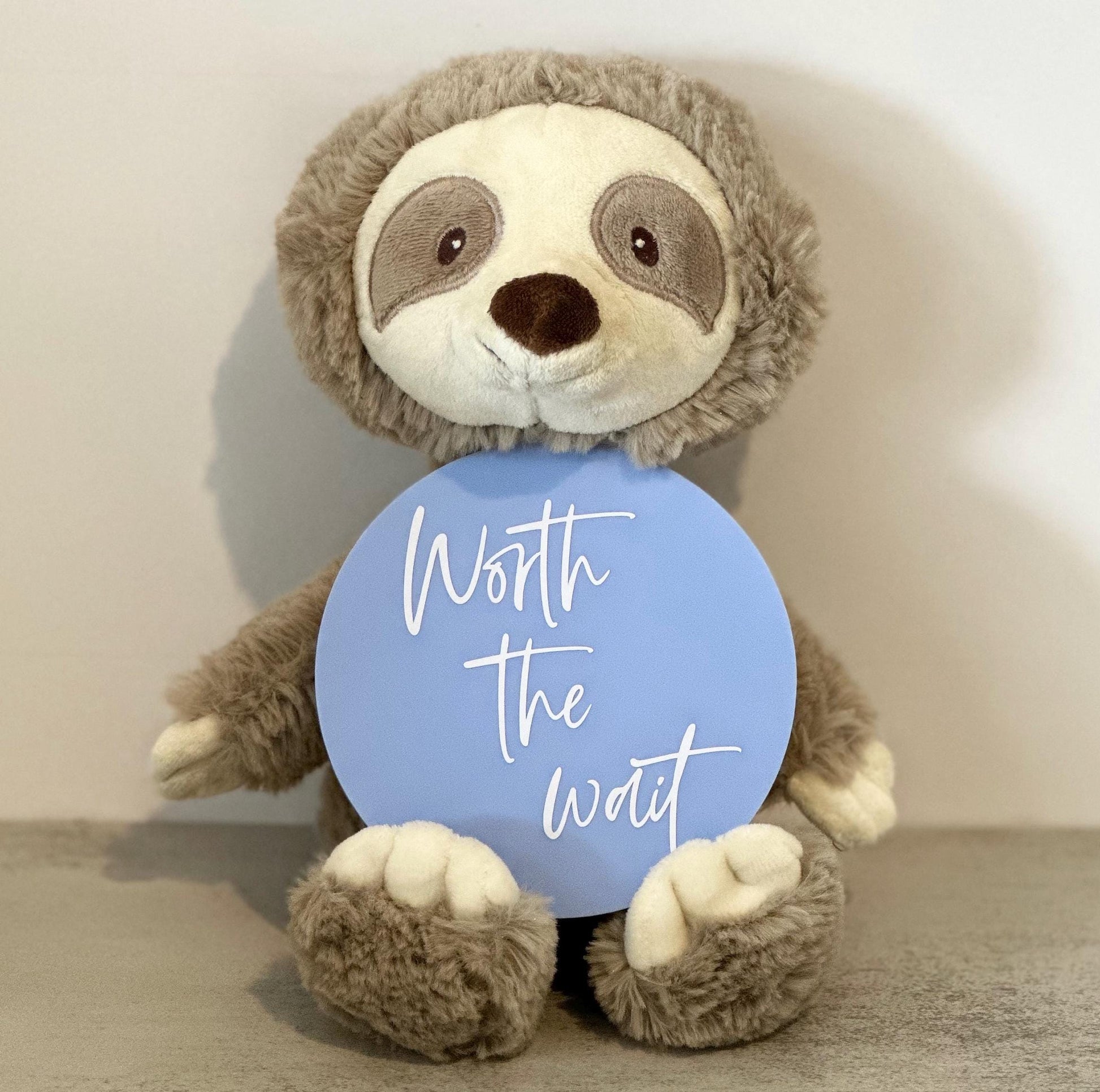 Worth The Wait sign, Rainbow Baby reveal, pregnancy announcement plaque, new baby photo prop, infertility keepsake, ivf disc, fertility gift