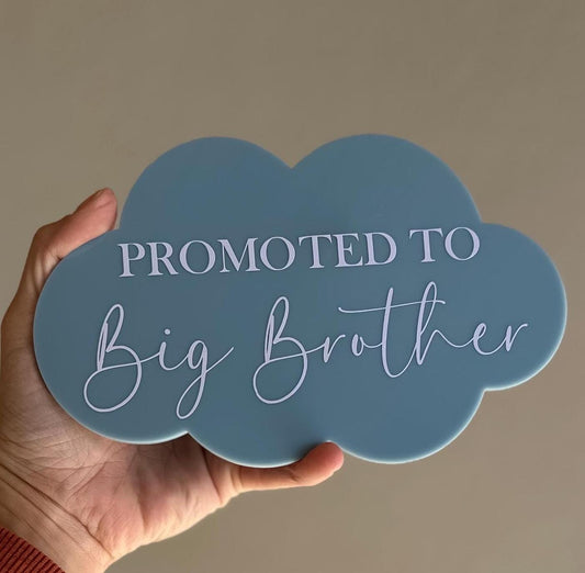 Promoted to Big Brother/Big Sister announcement plaque