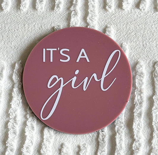Double Sided Gender Reveal Discs, Its A Boy, Its A Girl, Gender Announcement Plaques, Pregnancy Reveal Duo, Dual Gender Announcement Signs