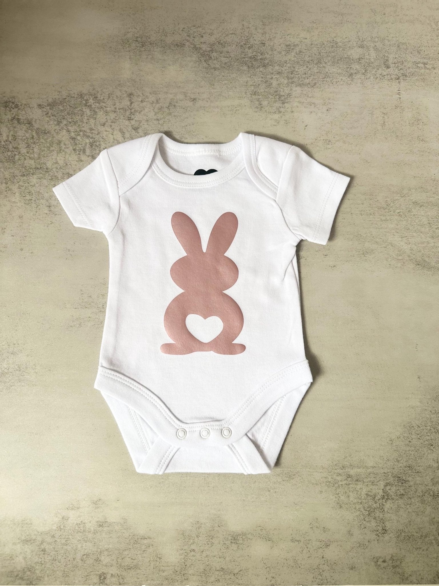 Easter Bunny coloured rabbit baby bodysuit, easter newborn onsie, 2025 easter gift, my 1st easter romper, babies first easter outfit idea