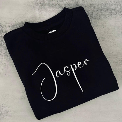 Toddler name jumper, personalised kids sweater, baby name jumper, toddler birthday outfit, baby shower gift, custom boys girls sweatshirt