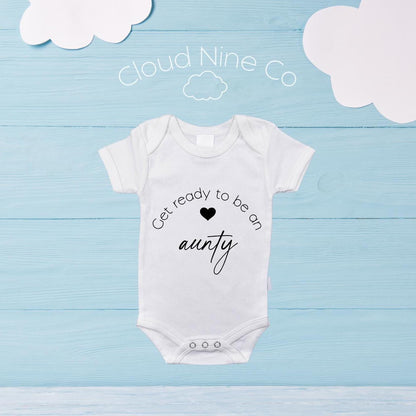 Custom “Get Ready to Be a…” Bodysuit | Pregnancy Announcement To Family | Personalised Baby Reveal Outfit | Aunty, Uncle, Grandparent Reveal