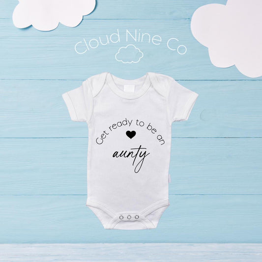 Custom “Get Ready to Be a…” Bodysuit | Pregnancy Announcement To Family | Personalised Baby Reveal Outfit | Aunty, Uncle, Grandparent Reveal