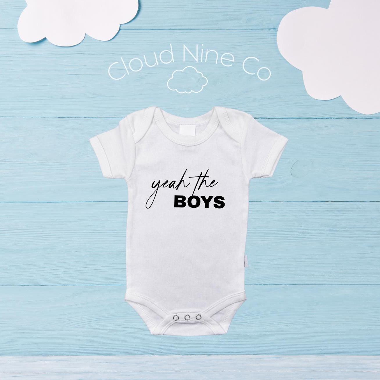 Yeah The Girls, Yeah The Boys | Funny Bodysuits | Matching Twin Outfits | Baby Shower Gift | Newborn Announcement Photo Prop | Gender Reveal