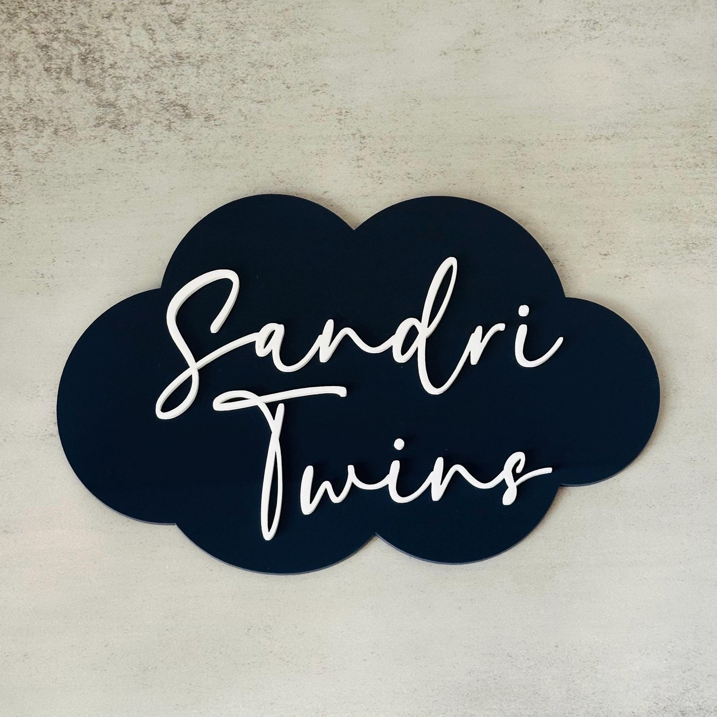 3D Name Cloud-Shaped Plaque | Multiple Sizes