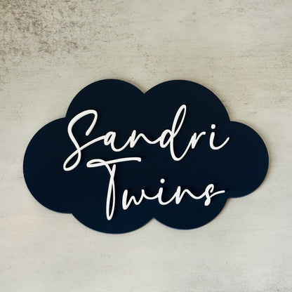 3D Name Cloud-Shaped Plaque | Multiple Sizes