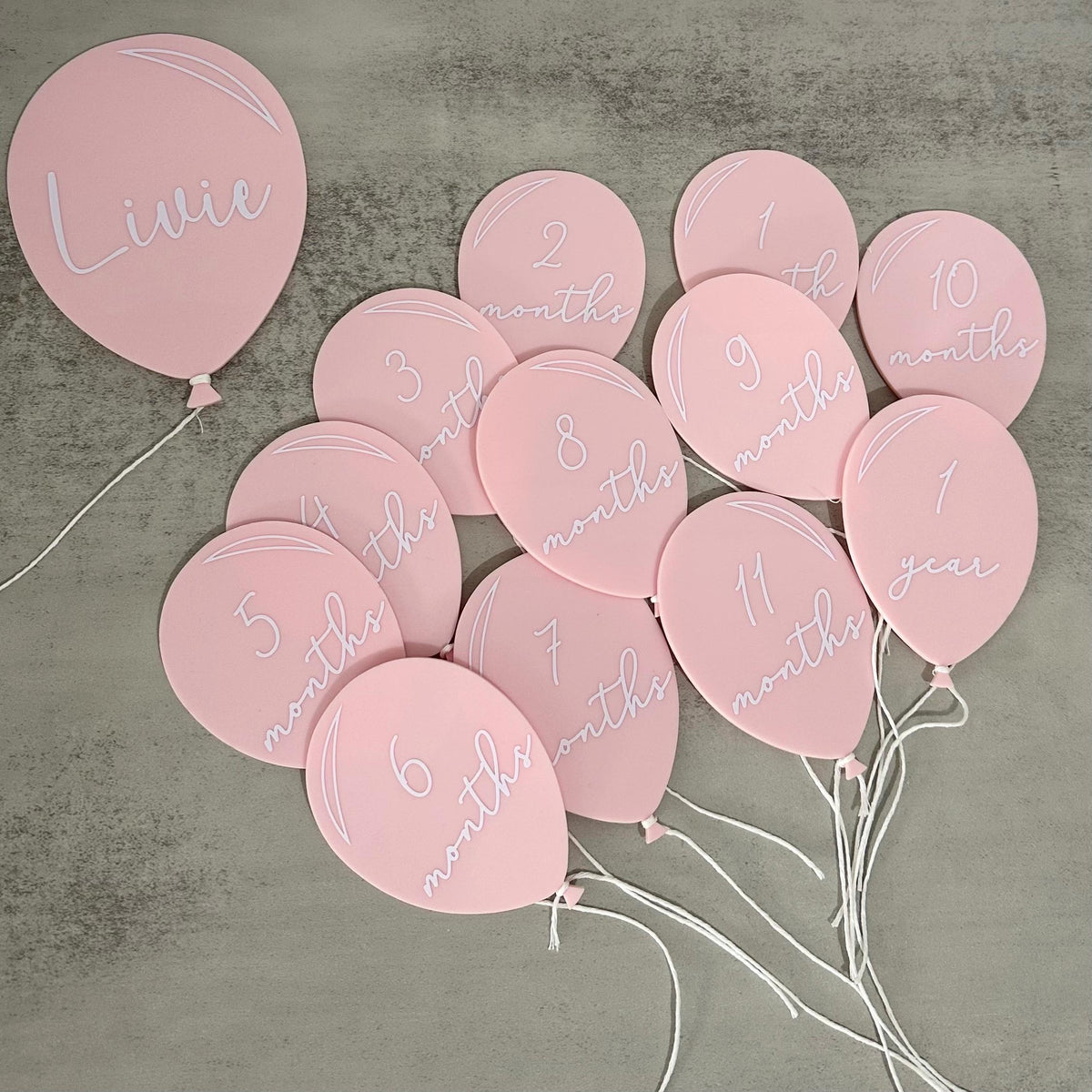 Monthly Milestone Balloons | Baby's First Year