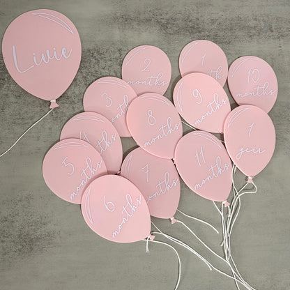 Monthly Milestone Balloons | Baby's First Year