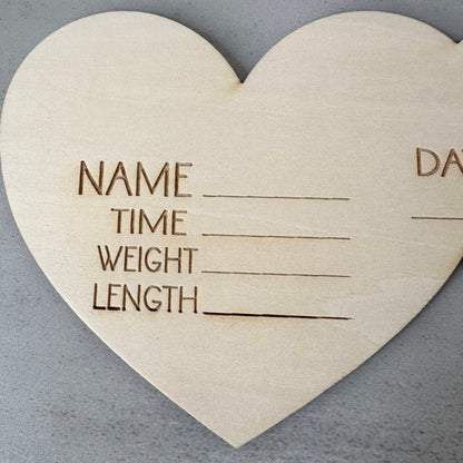 'We're Here' Twin Birth Stats Sign 2 (SALE)