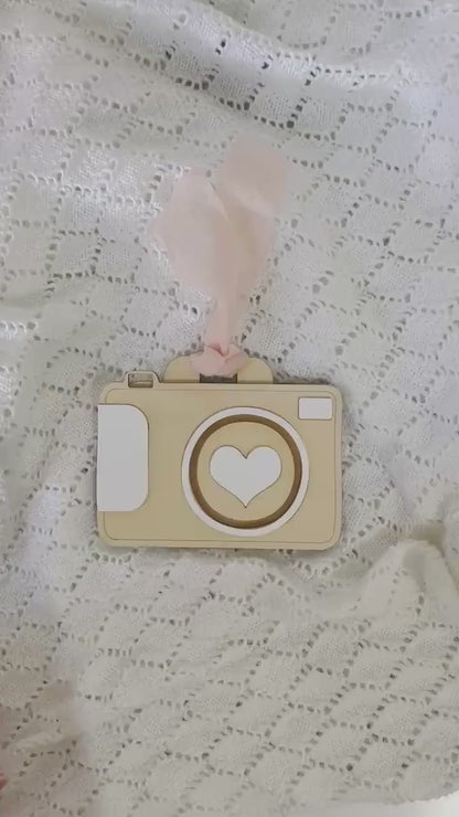 Pregnancy Announcement Keepsake, Ultrasound Photo Holder, Baby Announcement Gift, Baby Coming Soon, Grandparent Gift, Sonogram Camera Prop