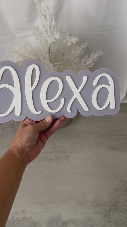 Double-Layered Acrylic Name Sign | 40cm