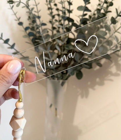 Personalised bookmark, custom acrylic bookmark, gift for mum, grandparent gift, bookmark with name, custom teachers gift, stocking filler
