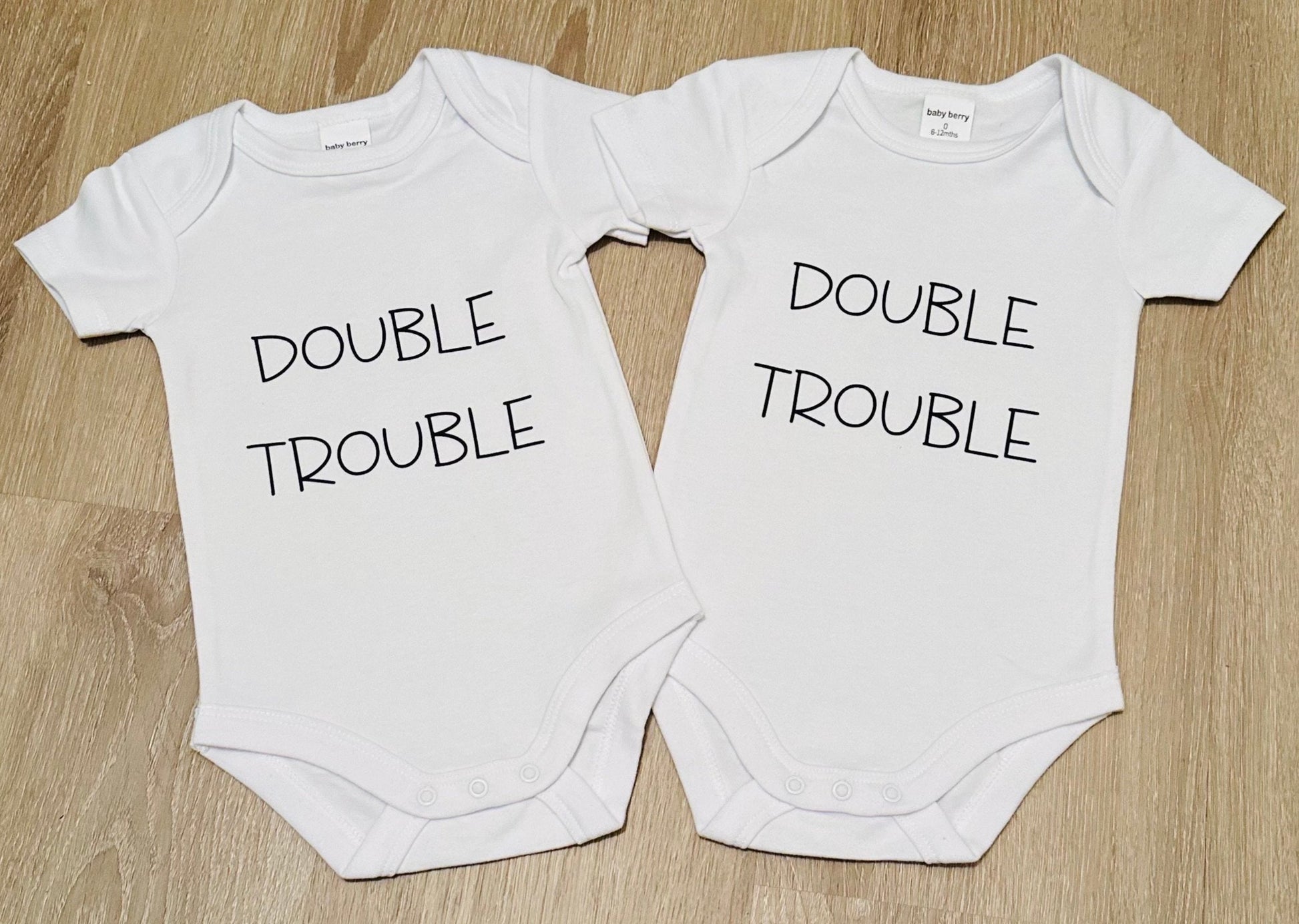 Double Trouble! - matching twin bodysuit set