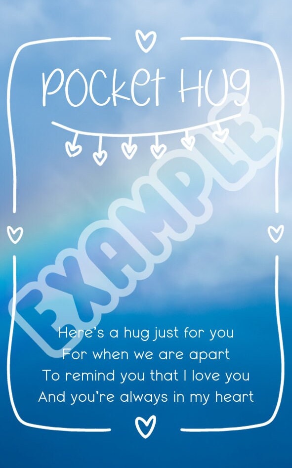 Pocket hug, back to school gift, custom pocket heart hug, modern school keepsake, gift for student, long distance gift,meaningful small gift