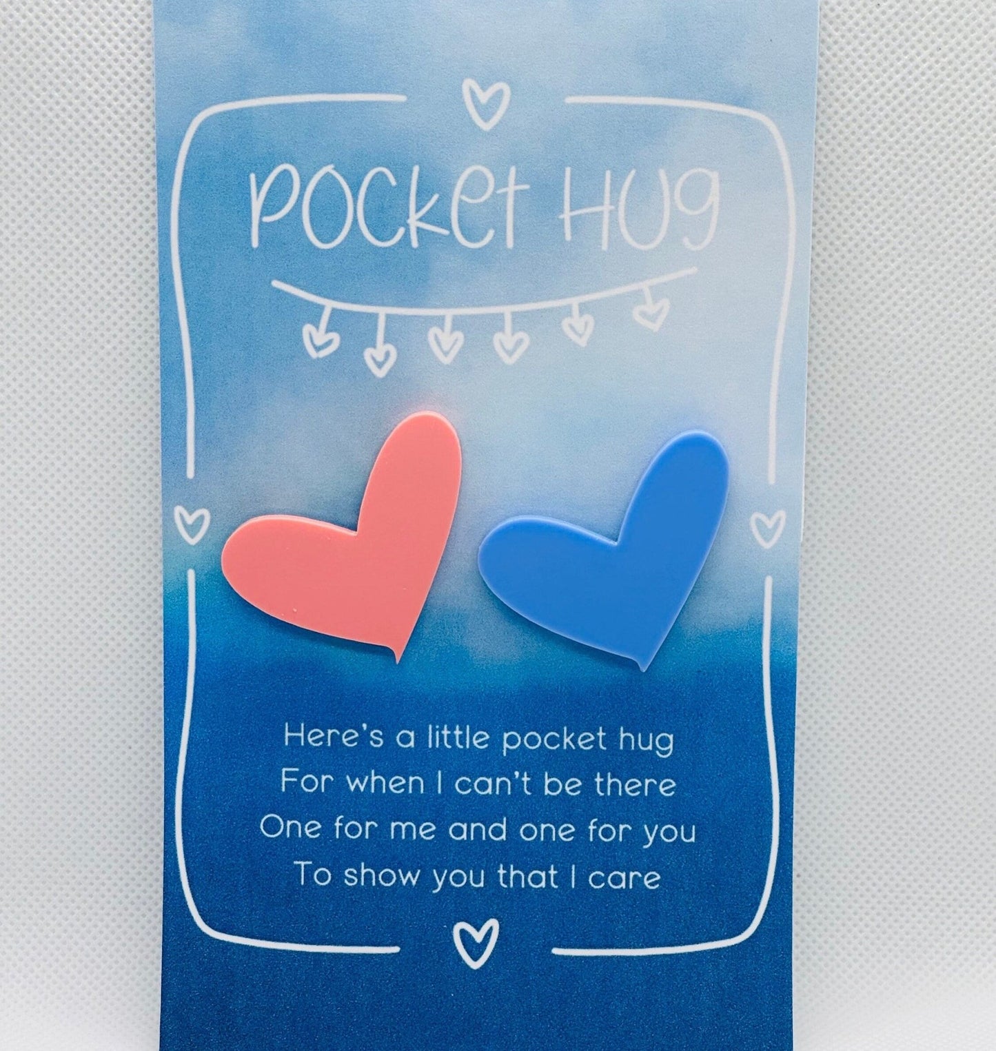 Pocket hug, back to school gift, custom pocket heart hug, modern school keepsake, gift for student, long distance gift,meaningful small gift