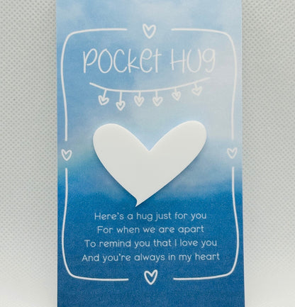 Pocket hug, back to school gift, custom pocket heart hug, modern school keepsake, gift for student, long distance gift,meaningful small gift