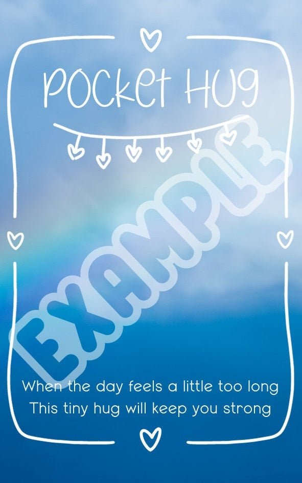 Pocket hug, back to school gift, custom pocket heart hug, modern school keepsake, gift for student, long distance gift,meaningful small gift