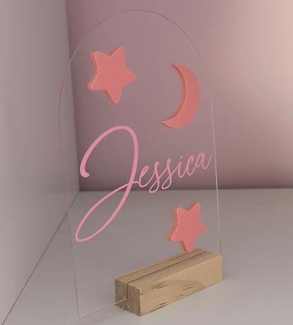 Personalised name announcement sign, custom name reveal plaque, 3D baby name sign, photo prop arch, name keepsake, nursery decor, kids decor