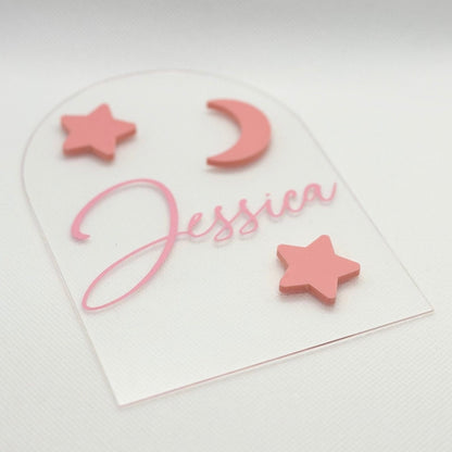 Personalised name announcement sign, custom name reveal plaque, 3D baby name sign, photo prop arch, name keepsake, nursery decor, kids decor