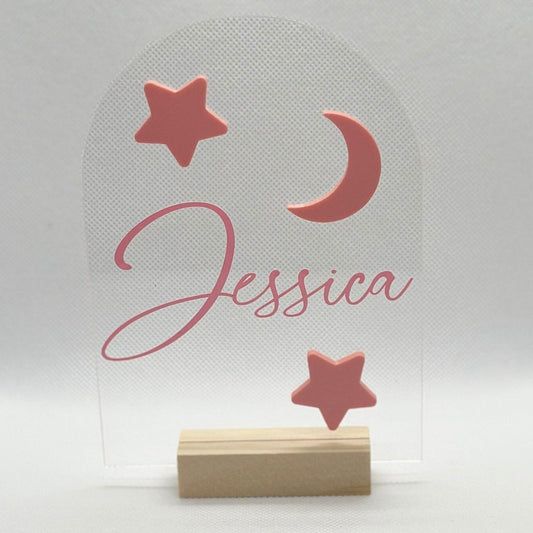 Personalised name announcement sign, custom name reveal plaque, 3D baby name sign, photo prop arch, name keepsake, nursery decor, kids decor