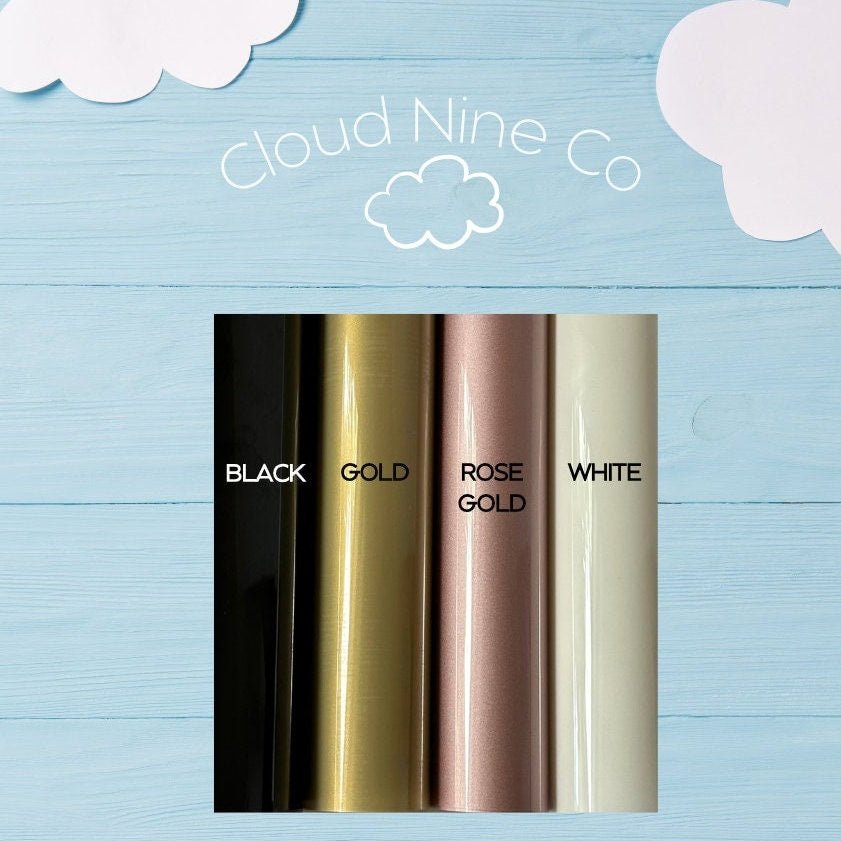 onesie font colour variations - black, gold, rose gold and white
