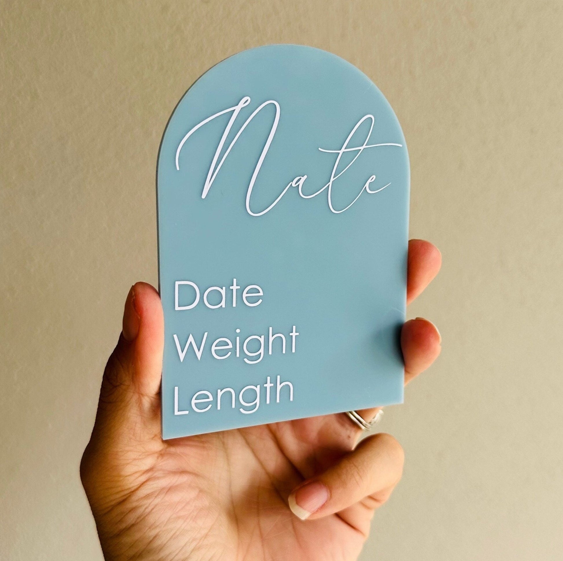 Personalised baby announcement plaque with birth details, custom arch newborn keepsake gift, baby shower gift, newborn gift, baby photo prop